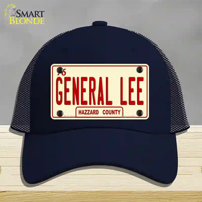 General Lee Hazzard County Novelty License Plate Hat Mesh / Navy