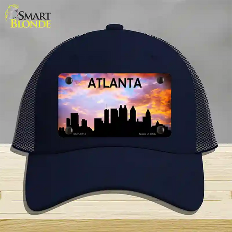 Atlanta Silhouette Novelty License Plate Hat Mesh / Navy