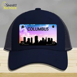 Columbus Silhouette Novelty License Plate Hat Mesh / Navy