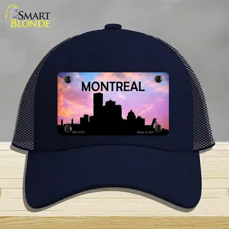 Montreal Silhouette Novelty License Plate Hat Mesh / Navy