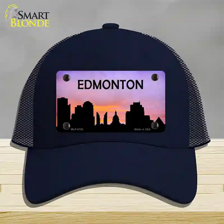 Edmonton Silhouette Novelty License Plate Hat Mesh / Navy