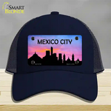 Mexico City Silhouette Novelty License Plate Hat Mesh / Navy