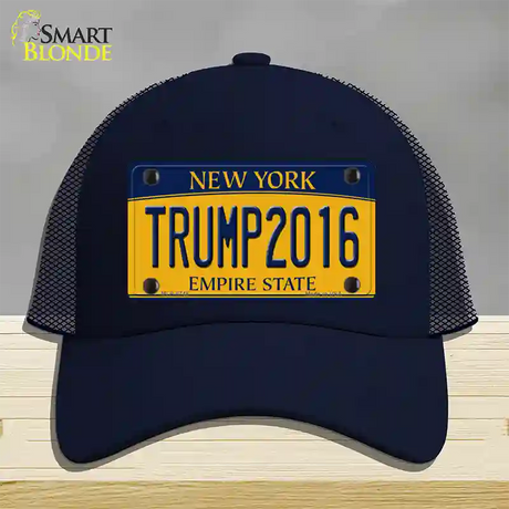 Trump 2016 Novelty License Plate Hat Mesh / Navy