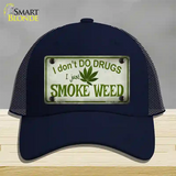 I Dont Do Drugs Novelty License Plate Hat Mesh / Navy