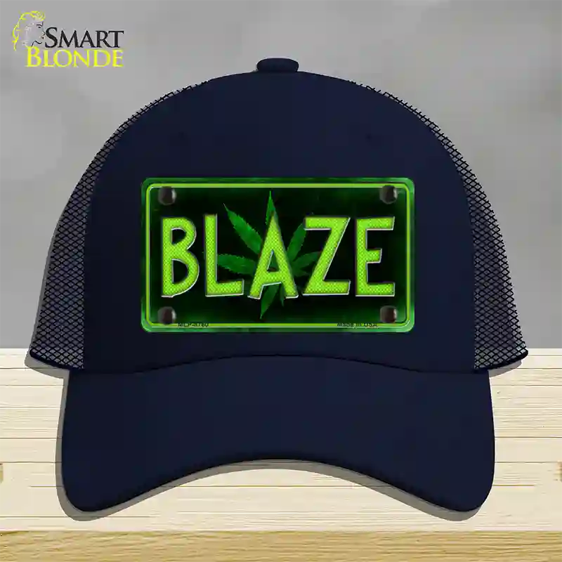 Blaze Novelty License Plate Hat Mesh / Navy