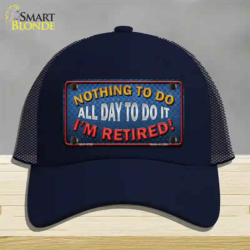 Nothing To Do Novelty License Plate Hat Mesh / Navy