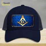 Freemasonry Novelty License Plate Hat Mesh / Navy