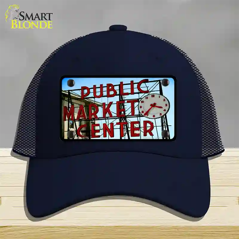 Pikes Place Novelty License Plate Hat Mesh / Navy