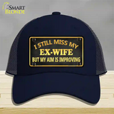 Ex Wife Novelty License Plate Hat Mesh / Navy