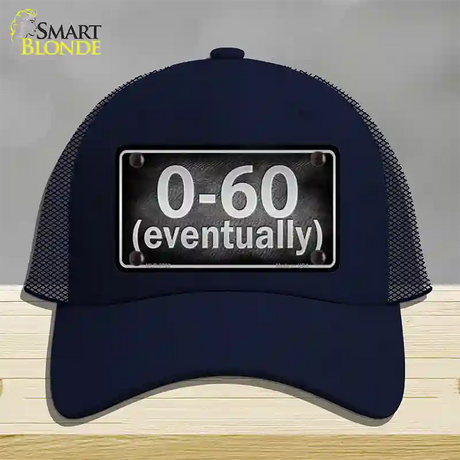 0 To 60 Novelty License Plate Hat Mesh / Navy