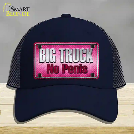 Big Truck No Penis Novelty License Plate Hat Mesh / Navy