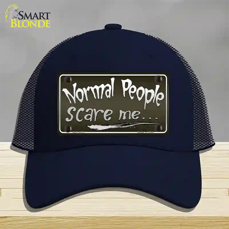 Normal People Novelty License Plate Hat Mesh / Navy