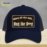 Hug The Dog Novelty License Plate Hat Mesh / Navy