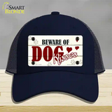 Beware of Dogs Novelty License Plate Hat Mesh / Navy