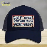 Drink And Drive Novelty License Plate Hat Mesh / Navy