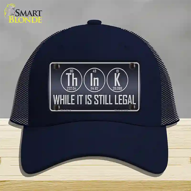 Think Novelty License Plate Hat Mesh / Navy