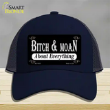 Bitch And Moan Novelty License Plate Hat Mesh / Navy