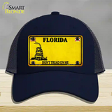 Florida Dont Tread On Me Novelty License Plate Hat Mesh / Navy