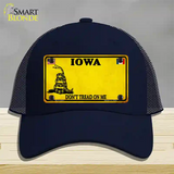 Iowa Dont Tread On Me Novelty License Plate Hat Mesh / Navy