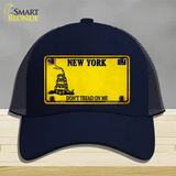 New York Dont Tread On Me Novelty License Plate Hat Mesh / Navy