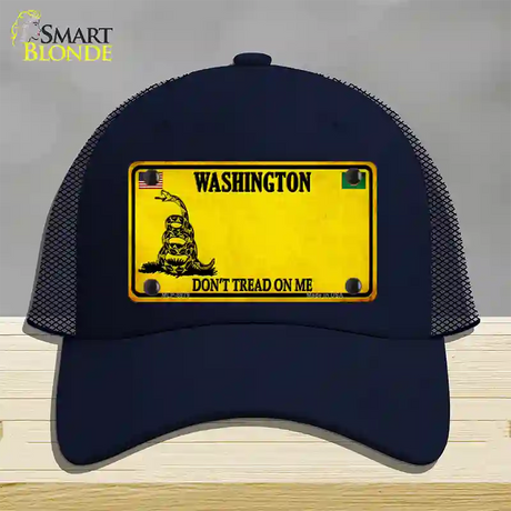 Washington Dont Tread On Me Novelty License Plate Hat Mesh / Navy