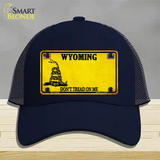 Wyoming Dont Tread On Me Novelty License Plate Hat Mesh / Navy