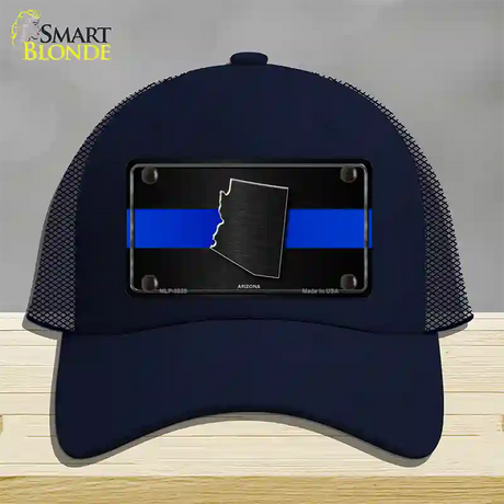 Arizona Thin Blue Line Novelty License Plate Hat Mesh / Navy