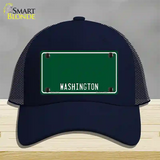 Washington Green Novelty License Plate Hat Mesh / Navy