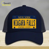 Niagara Falls New York Novelty License Plate Hat Mesh / Navy