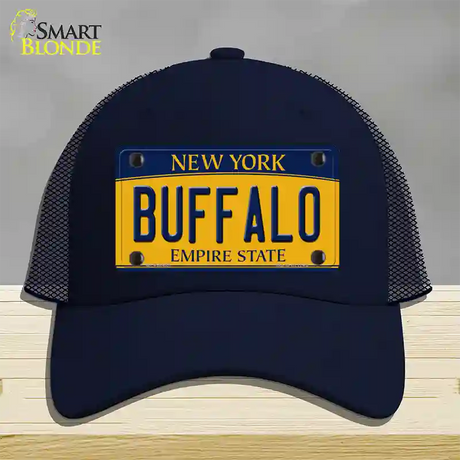 Buffalo New York Novelty License Plate Hat Mesh / Navy