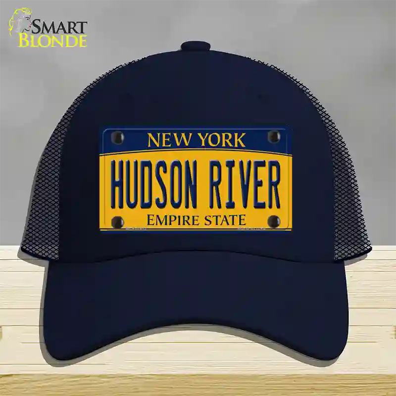 Hudson River New York Novelty License Plate Hat Mesh / Navy