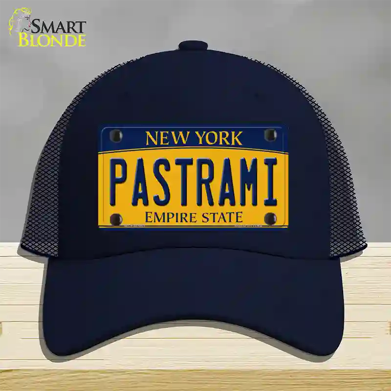 Pastrami New York Novelty License Plate Hat Mesh / Navy