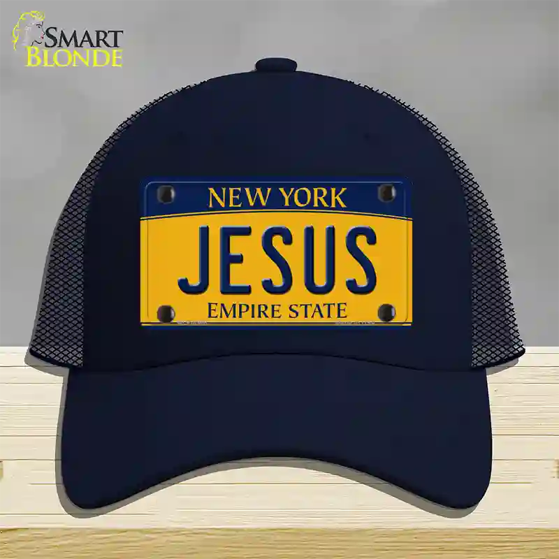 Jesus New York Novelty License Plate Hat Mesh / Navy