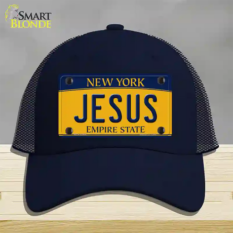 Jesus New York Novelty License Plate Hat Mesh / Navy