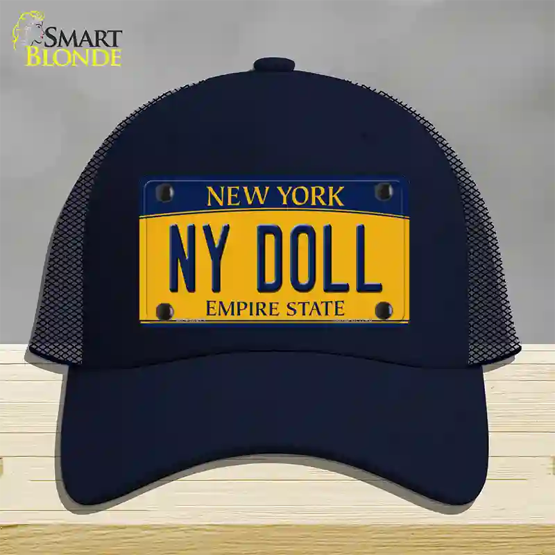 NY Doll New York Novelty License Plate Hat Mesh / Navy