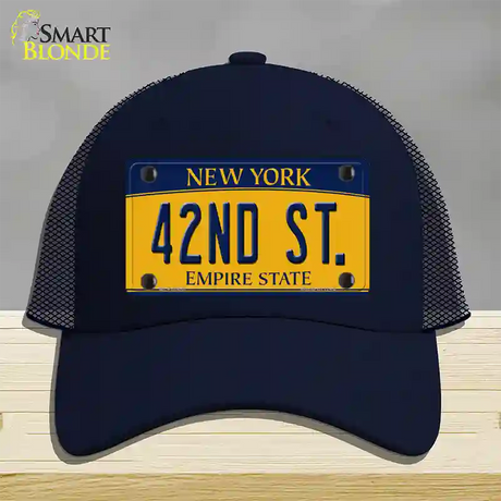 42nd St New York Novelty License Plate Hat Mesh / Navy