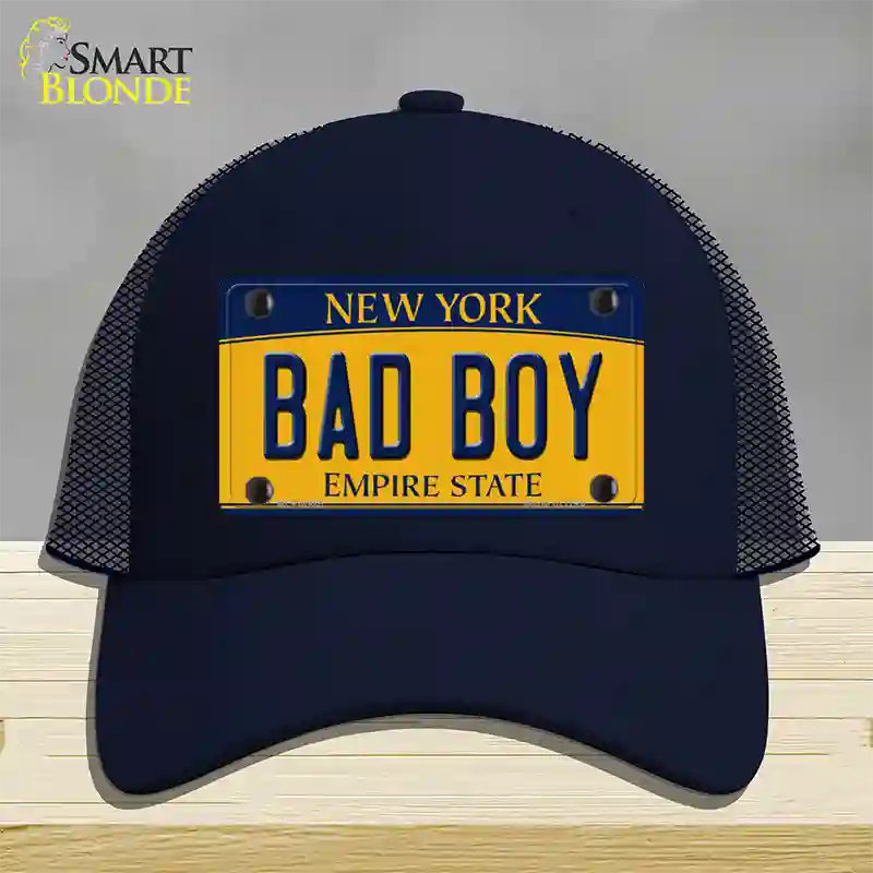 Bad Boy New York Novelty License Plate Hat Mesh / Navy