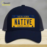 Native New York Novelty License Plate Hat Mesh / Navy