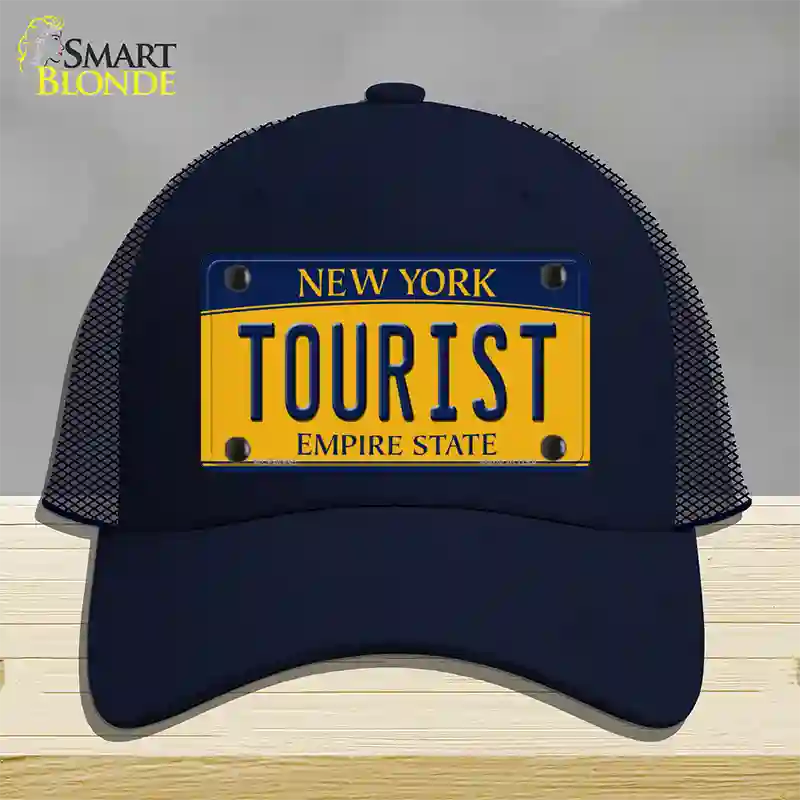 Tourist New York Novelty License Plate Hat Mesh / Navy