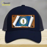 Kentucky Flag Scroll Novelty License Plate Hat Mesh / Navy