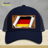 Germany Flag Scroll Novelty License Plate Hat Mesh / Navy