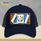 Guatemala Flag Scroll Novelty License Plate Hat Mesh / Navy