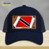 Trinidad & Tobago Flag Scroll Novelty License Plate Hat Mesh / Navy