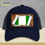 Nigeria Flag Scroll Novelty License Plate Hat Mesh / Navy