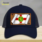 Alderney Flag Scroll Novelty License Plate Hat Mesh / Navy