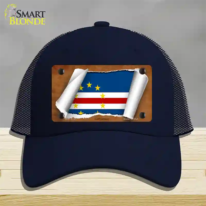 Camp Verde Flag Scroll Novelty License Plate Hat Mesh / Navy