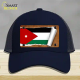 Jordan Flag Scroll Novelty License Plate Hat Mesh / Navy