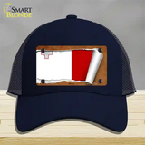 Malta Flag Scroll Novelty License Plate Hat Mesh / Navy