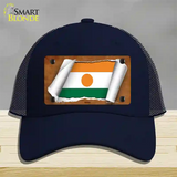 Niger Flag Scroll Novelty License Plate Hat Mesh / Navy