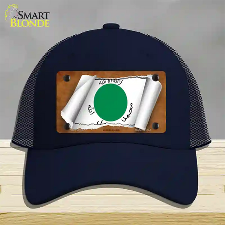 Somaliland Flag Scroll Novelty License Plate Hat Mesh / Navy